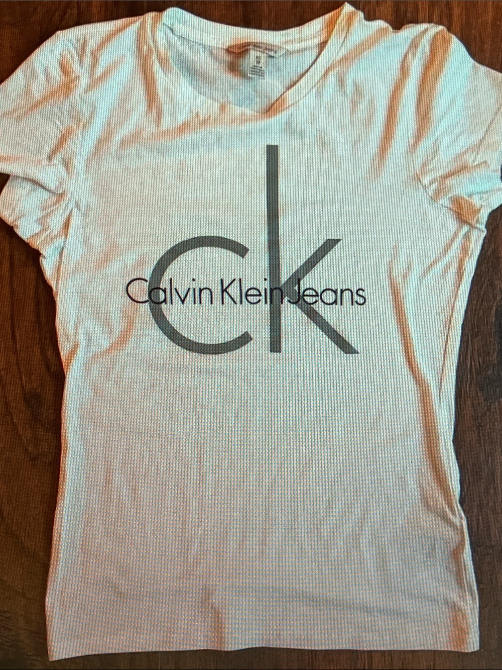 Calvin Klein Jeans White Tee with Black Logo